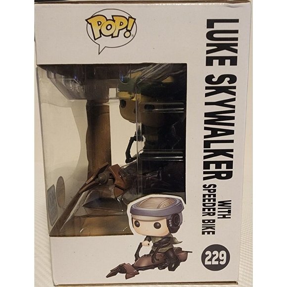 Star Wars Funko Pop - Luke Skywalker with Speeder Bike (Chase) - No. 229 - Picture 2 of 5